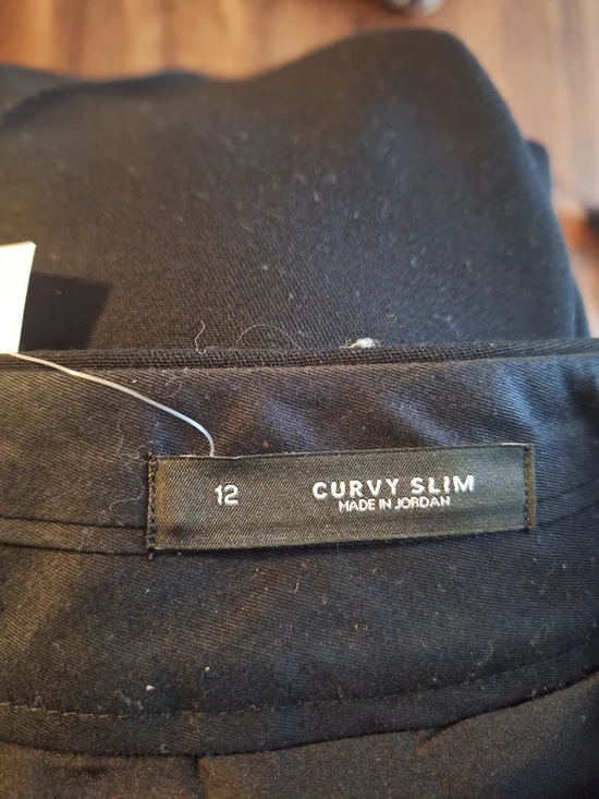 LOFT Curvy Slim Black Ankle-Length Trousers 12 - Picture 2 of 6